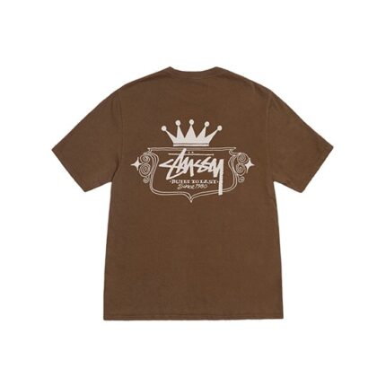 Stussy Merch King Logo Basic Marron T-Shirt