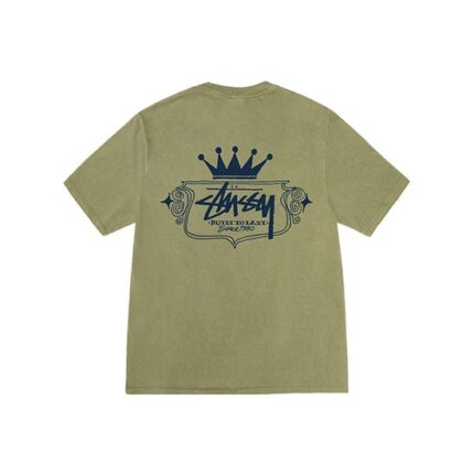 Stussy Merch King Logo Basic Grøn T-Shirt