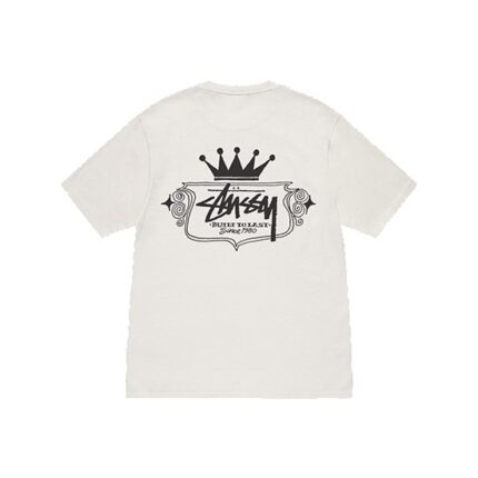 Stussy Merch King Logo Basic Hvid T-Shirt