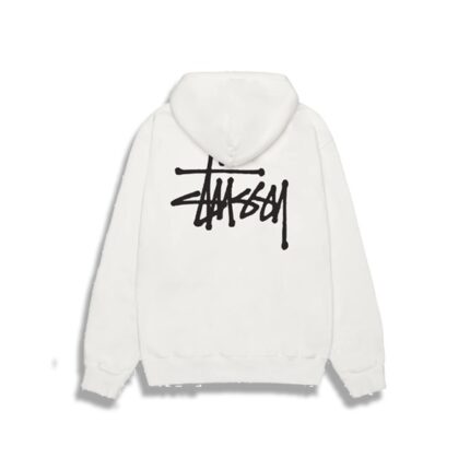 Stussy Merch Logo Basic Hvid Hoodie