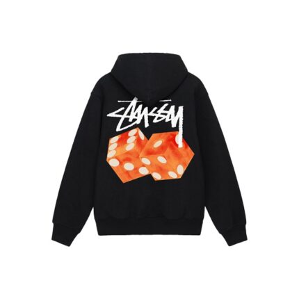 Stussy Merch Logo Basic Dør Sort Hoodie