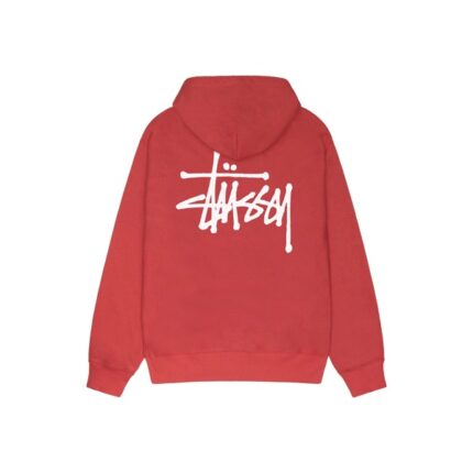 Stussy Merch ST Logo Basic Rød Hoodie