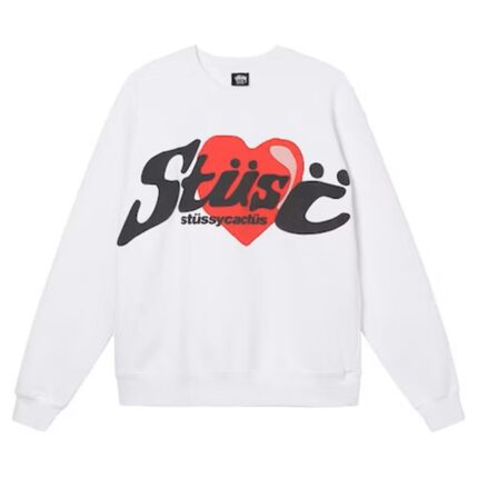 Stussy Merch Hjerte Logo Basic Grå SweatShirt