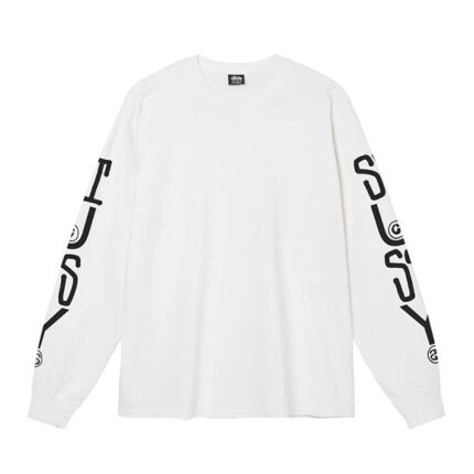 Stussy Merch Logo Ras Basic Hvid SweatShirt